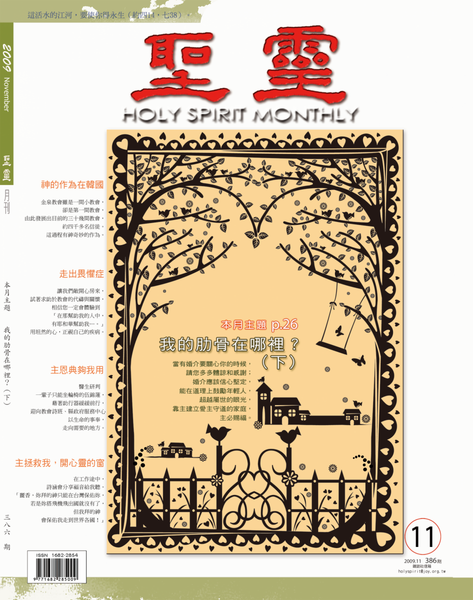 圣灵月刊第386期2009年11月的封面